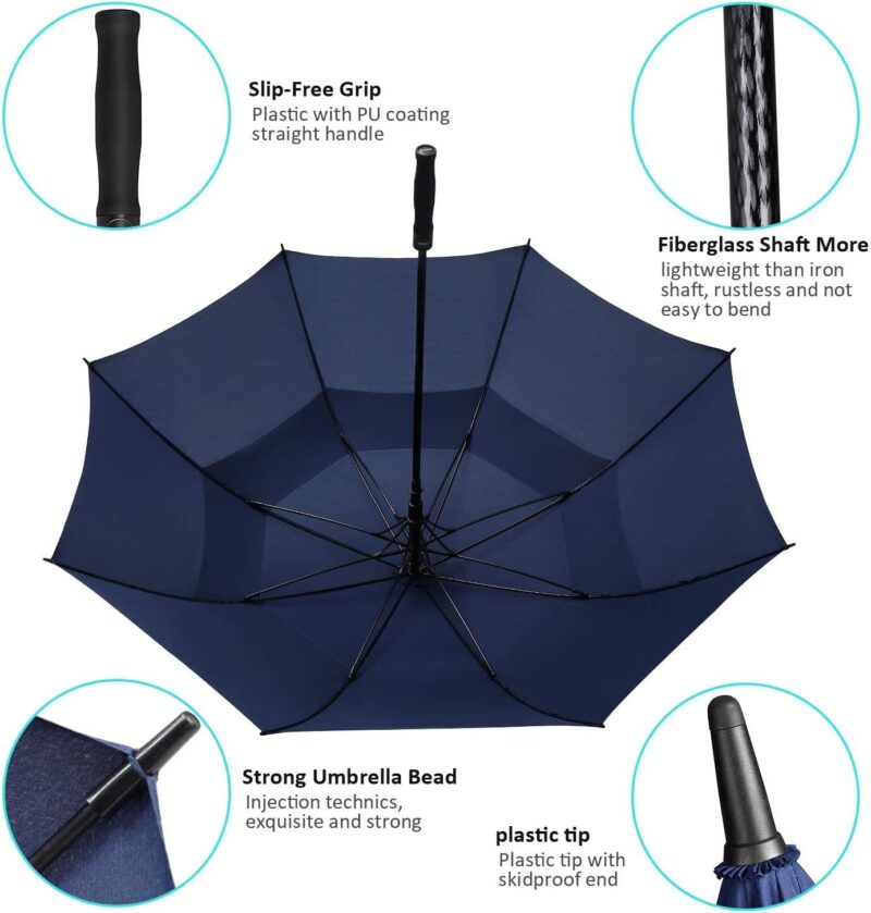 58 inch double canopy oversized golf umbrella
