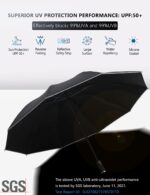 logo windproof uv protection reverse folding umbrella