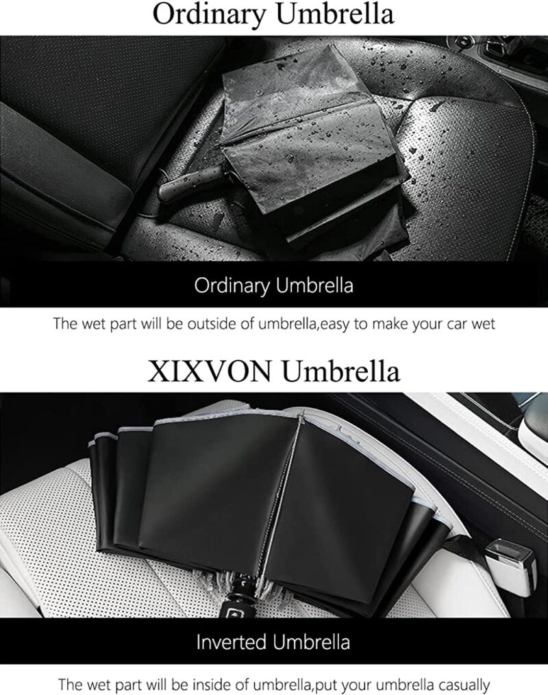logo windproof uv protection reverse folding umbrella
