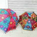 indian vintage cotton umbrellas wedding decoration vintage embroidered multicolor bohemian parasol umbrellas by united c