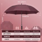 logo 68 inch automatic windproof oversized golf umbrella