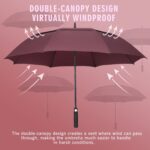 logo 68 inch automatic windproof oversized golf umbrella