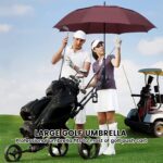 logo 68 inch automatic windproof oversized golf umbrella