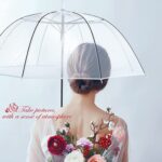 automatic windproof clear bubble wedding umbrella