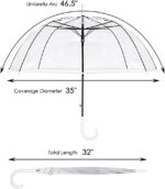 automatic windproof clear bubble wedding umbrella