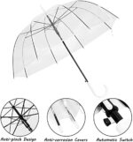 automatic windproof clear bubble wedding umbrella