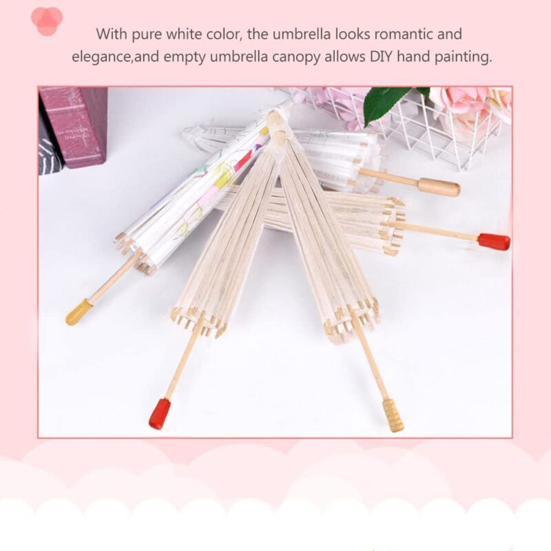 paper parasols umbrella 60cm paper umbrella white diy umbrella for photo taking cosplay decorative use