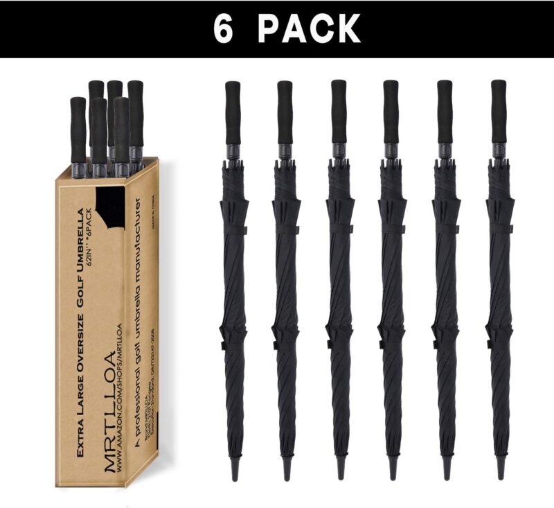 pack of 6 62 inch oversized golf umbrella