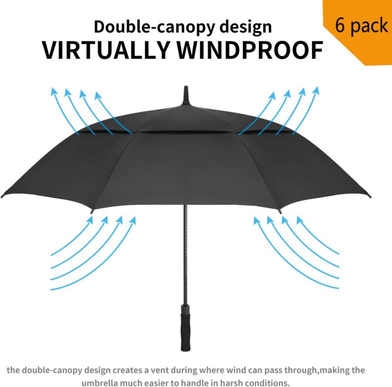 pack of 6 62 inch oversized golf umbrella