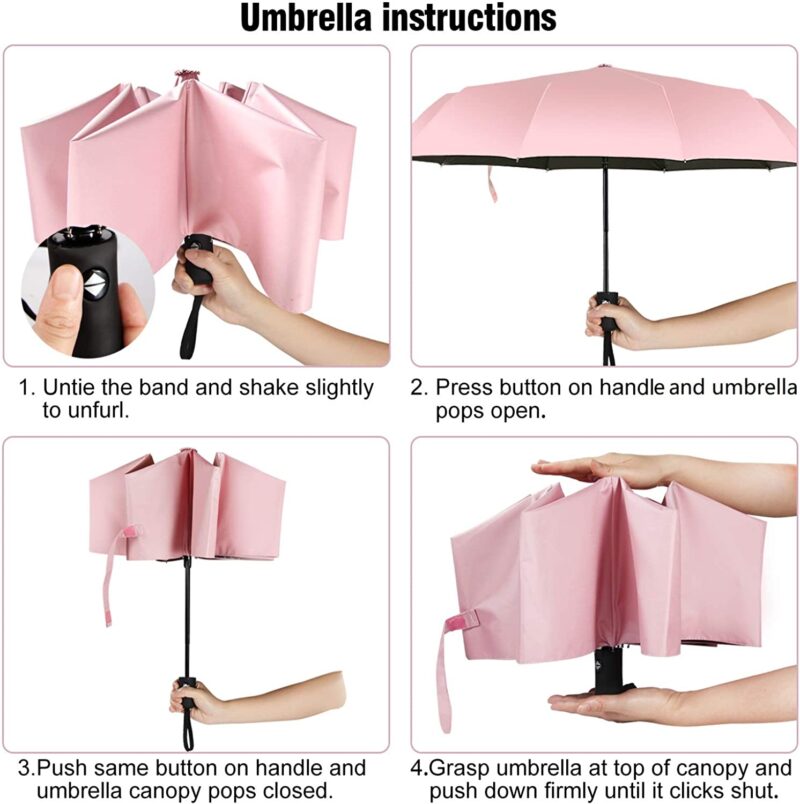 logo auto open close compact folding umbrella
