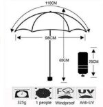 logo compact folding umbrella