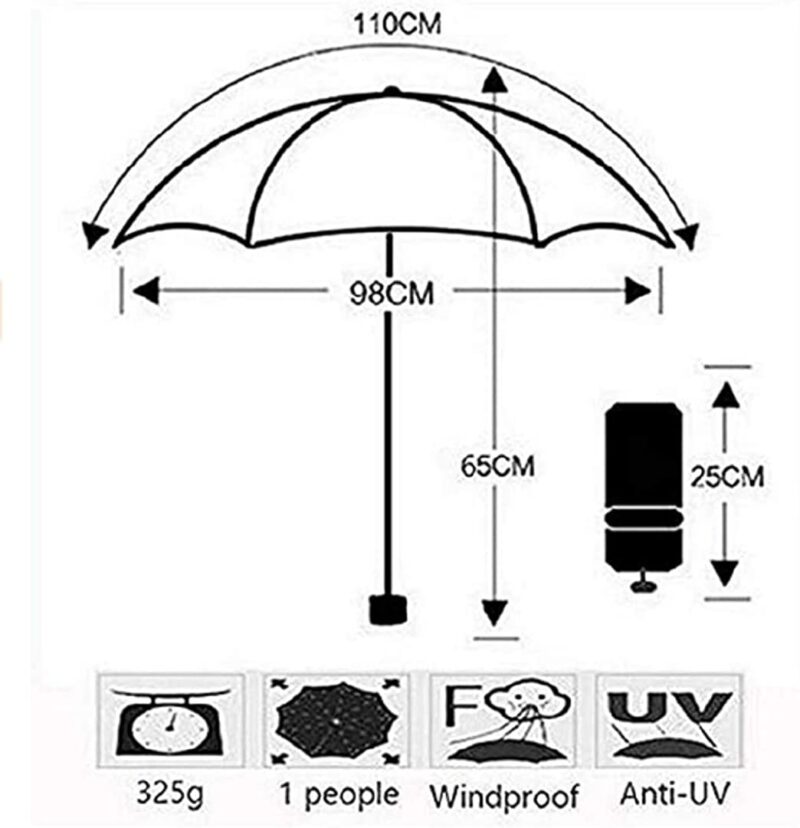 logo compact folding umbrella