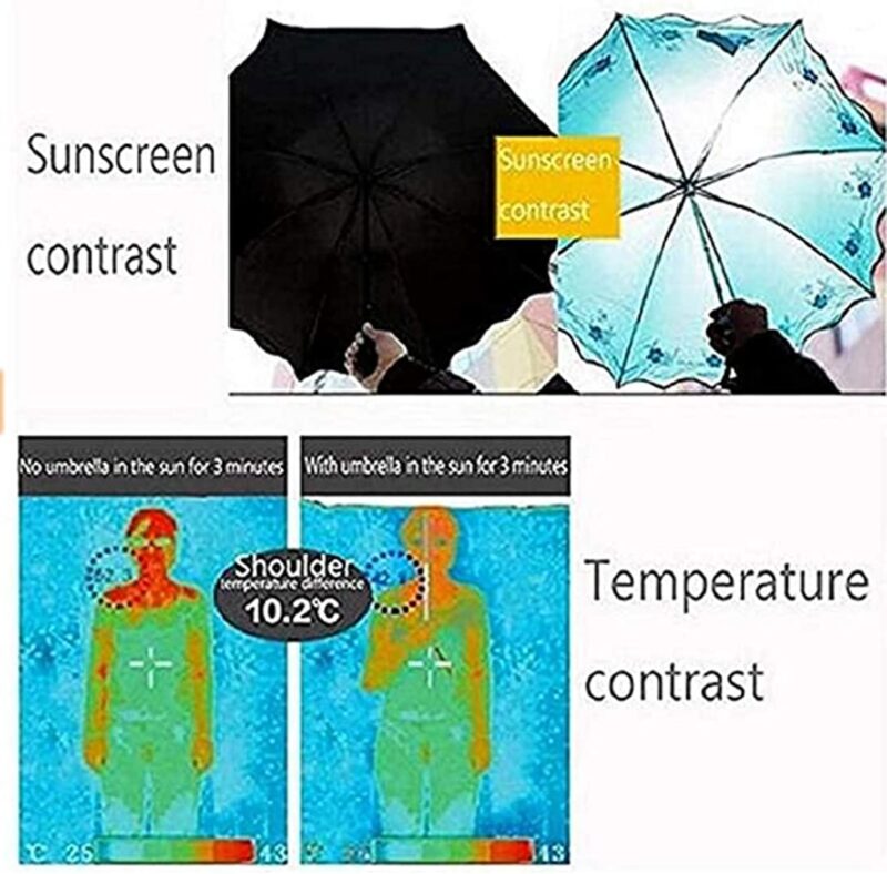logo compact folding umbrella