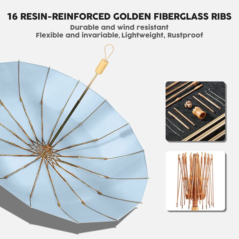 logo uv protection compact folding umbrella