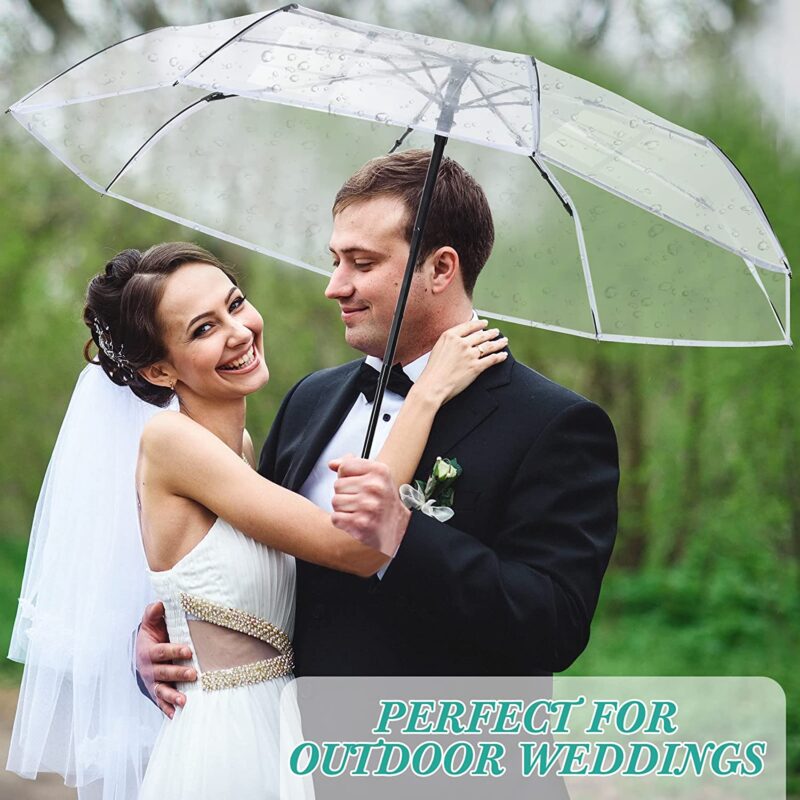 pack of 12 automatic clear wedding umbrella