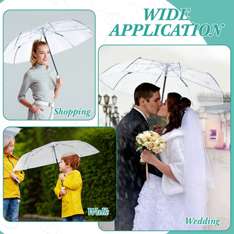 pack of 12 automatic clear wedding umbrella