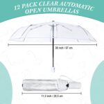 pack of 12 automatic clear wedding umbrella