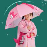 children transparent long umbrella for boys girls cartoon dinosaur umbrella baby parasol umbrella kids clear umbrellas
