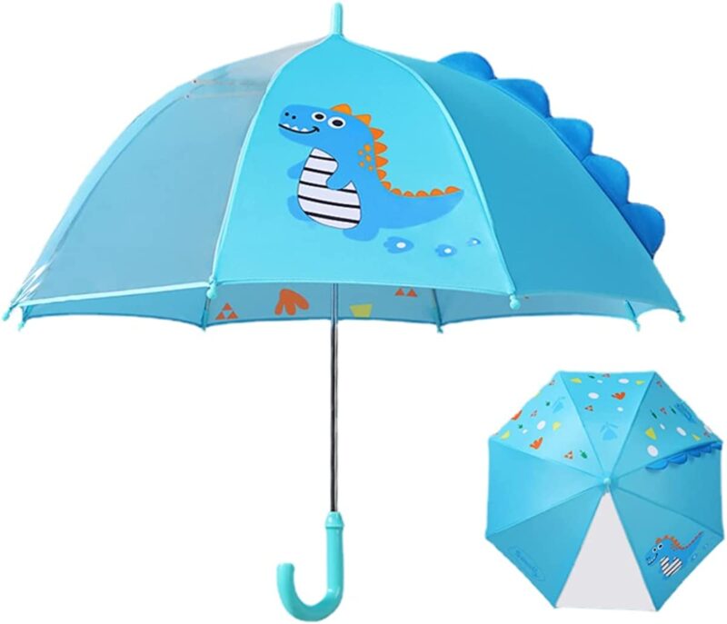 children transparent long umbrella for boys girls cartoon dinosaur umbrella baby parasol umbrella kids clear umbrellas