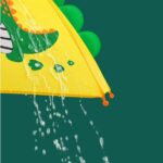 children transparent long umbrella for boys girls cartoon dinosaur umbrella baby parasol umbrella kids clear umbrellas