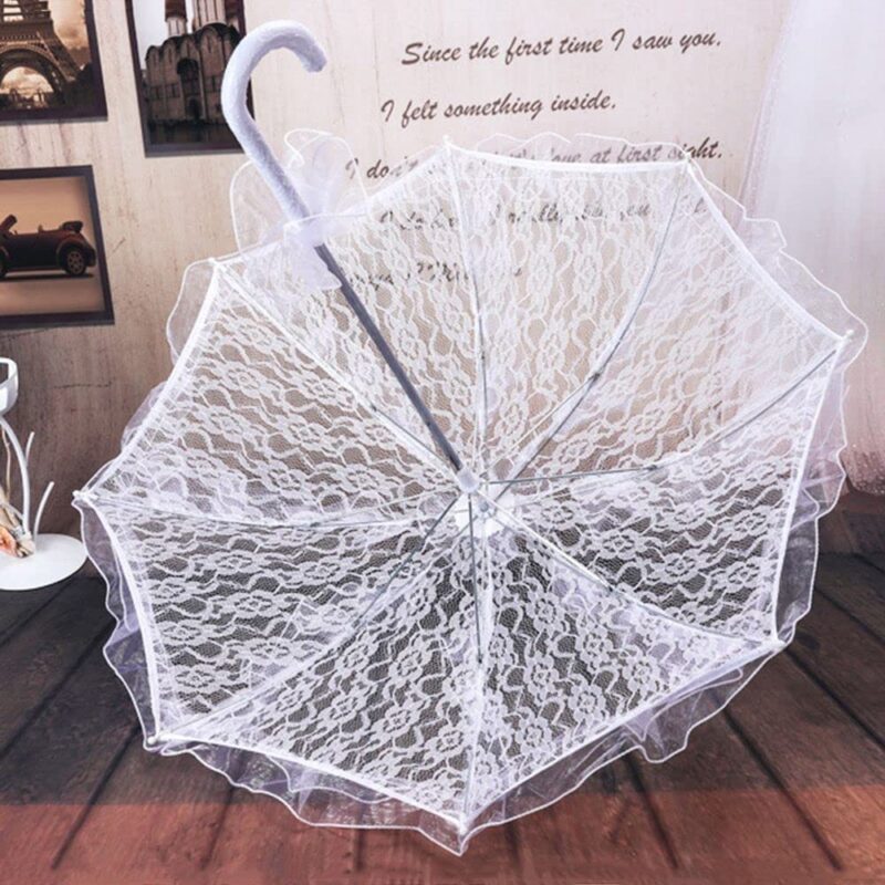 lace bridal umbrella embroidery parasol craft costume for wedding parties dancing photography prop pink