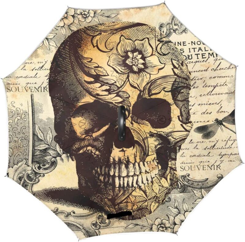 logo windproof reverse umbrella