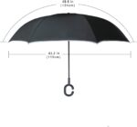 logo windproof reverse umbrella
