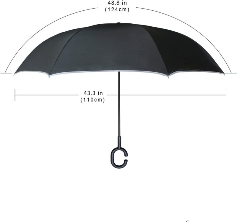 logo windproof reverse umbrella