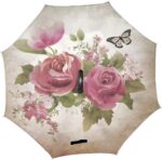 logo windproof reverse umbrella