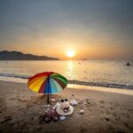 logo uv protection rainbow parasol