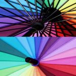 logo uv protection rainbow parasol