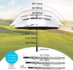 68 inch automatic oversized golf umbrella
