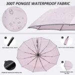 logo windproof compact portable oversized folding umbrella