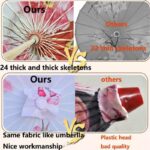 logo windproof waterproof led parasol