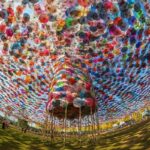 logo windproof waterproof led parasol