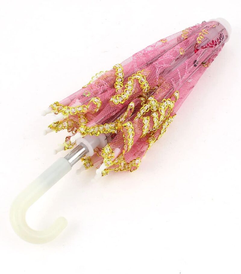 qtqgoitem handmade wedding party sequin ornament lace mini parasol umbrella pink model 380 52d 734 a36 4a6