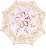 qtqgoitem handmade wedding party sequin ornament lace mini parasol umbrella pink model 380 52d 734 a36 4a6