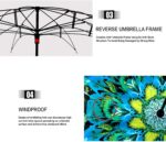 logo windproof uv protection reverse umbrella