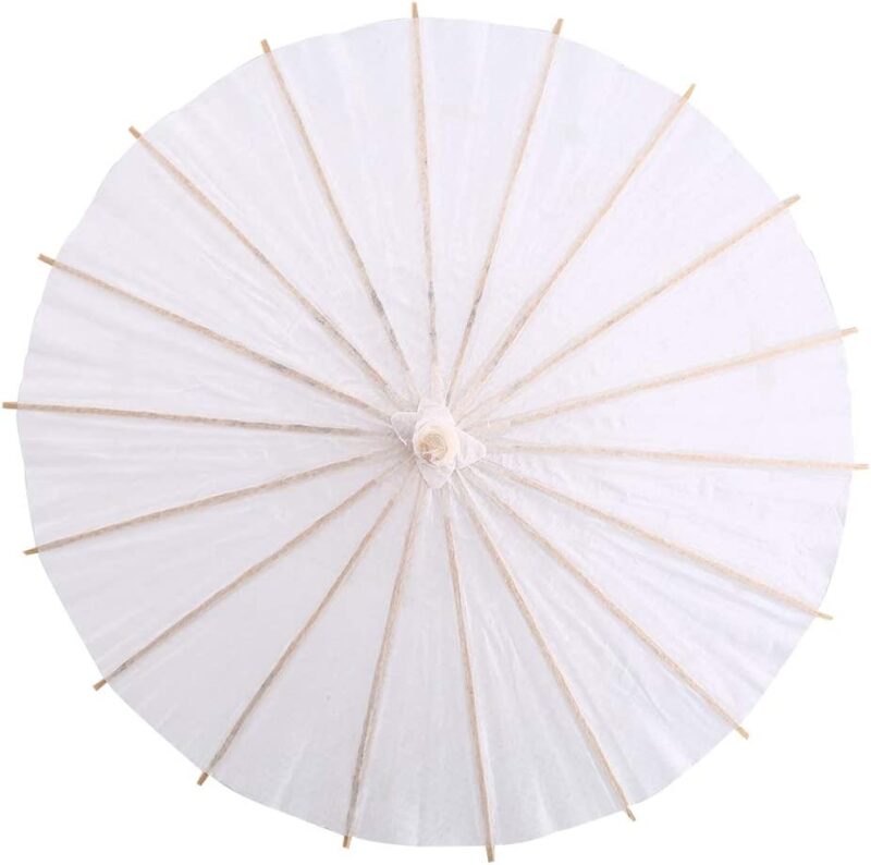 white color paper rainbow parasol