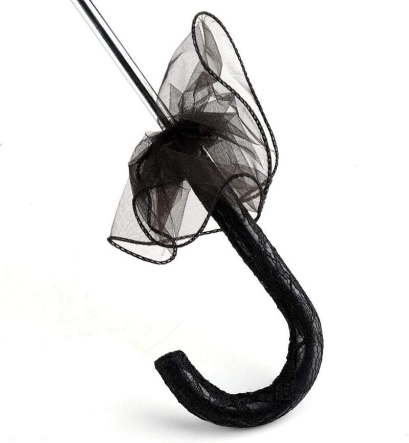 black color lace parasol