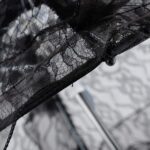 black color lace parasol