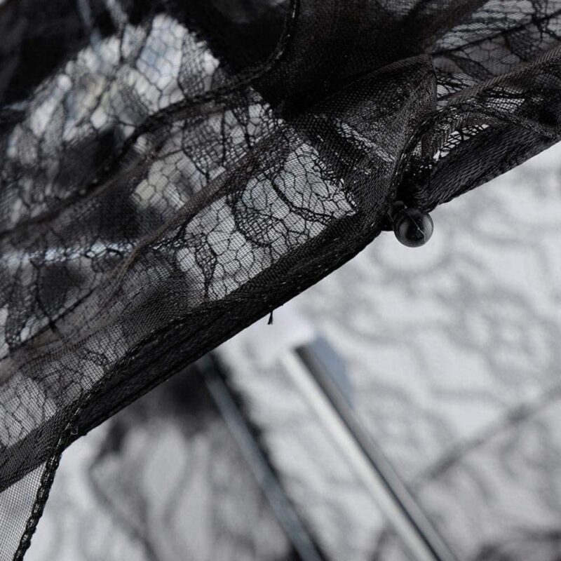 black color lace parasol