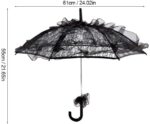 black color lace parasol