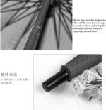 straight 39 inch windproof waterproof parasol