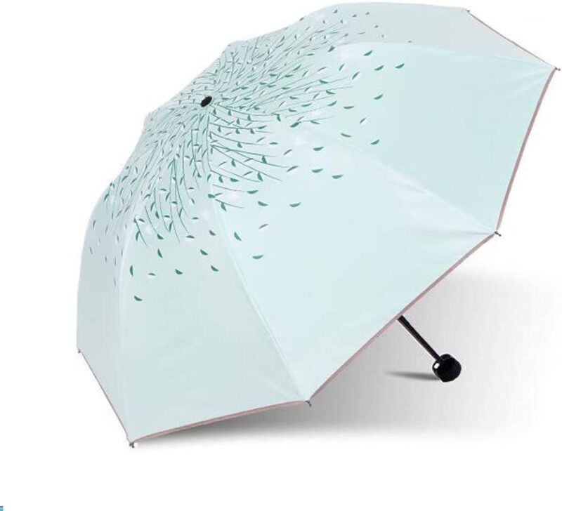 green tree leaf uv protection compact parasol