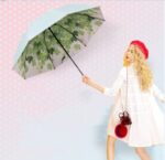 green tree leaf uv protection compact parasol