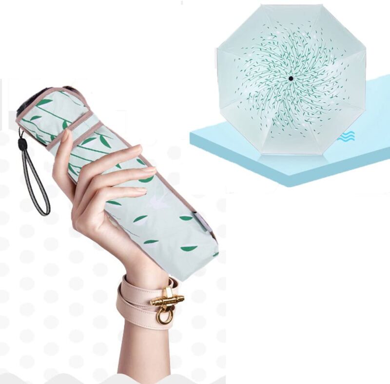 green tree leaf uv protection compact parasol