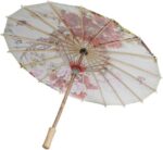 handmade chinese umbrella parasol diy paper umbrellas classical silk cloth umbrella with plum blossoms painting dancin