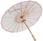 handmade chinese umbrella parasol diy paper umbrellas classical silk cloth umbrella with plum blossoms painting dancin