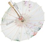 handmade chinese umbrella parasol diy paper umbrellas classical silk cloth umbrella with plum blossoms painting dancin